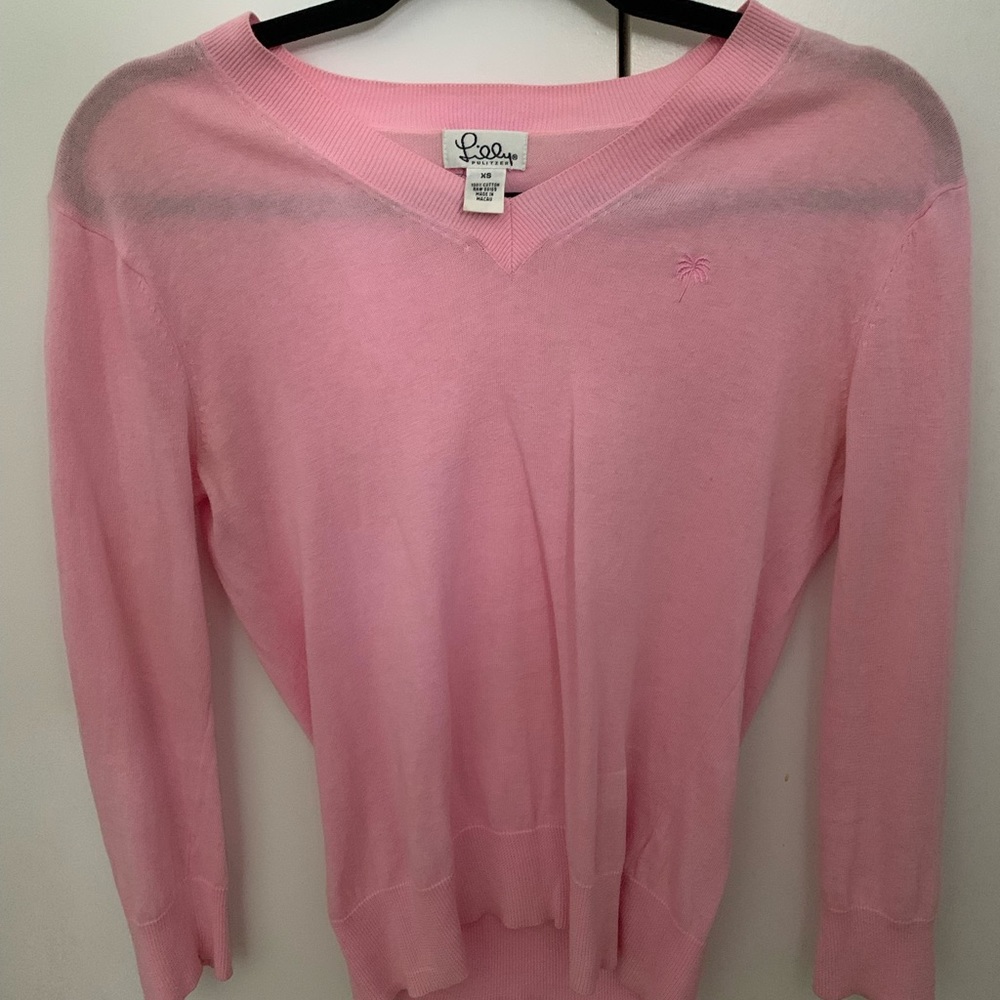 Lilly Pulitzer Pink V-neck Sweater